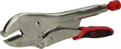 KS TOOLS Gripzange mit Easy-Release, gerade Backen,50mm, =250mm