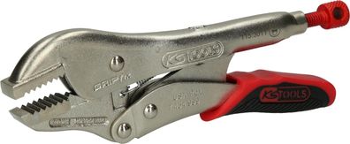 KS TOOLS Gripzange mit Easy-Release, gerade Backen,40mm, =175mm