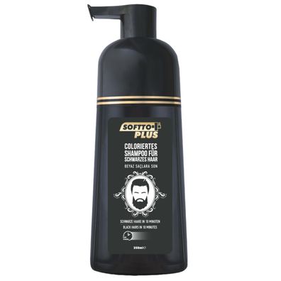 Softto+Plus Black Hair Shampoo, Abdeckung weißer&grauer Haare