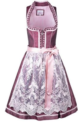 Dirndl Sidonia 58er Länge Schalkragen bordeaux - Größe: 40