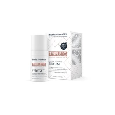 TRIPLE'G Glow & Radiance Serum 30ml, 100%vegan, GlowBooster, Hyaluronsäure