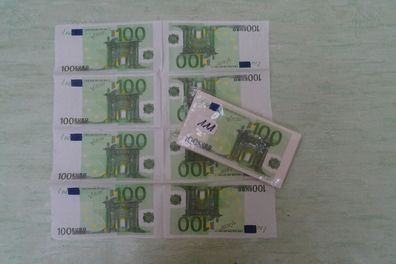 1 x Serviette 100 Euro