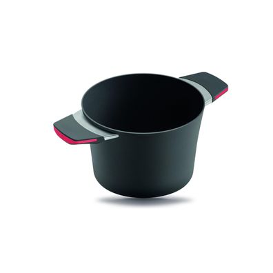 37251 Squality Guss-Kochtopf 2.5l Volumen, 20cm, fettfrei, Rot, Induktion