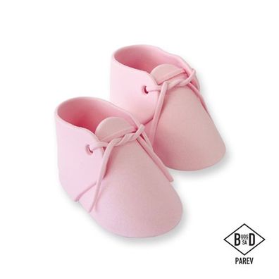 Essbarer CakeTopper Baby Schuhe Rosa