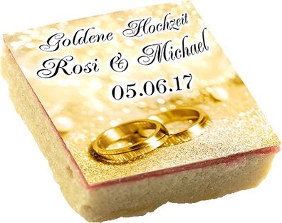 Motiv-Kekse - Goldene Hochzeit