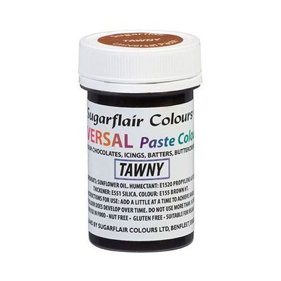 Sugarflair Universal-Pastenfarben - Tawny - 22g