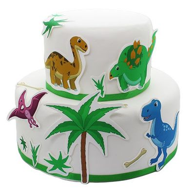 Fondant Kuchen-Tattoo - Dinosaurier