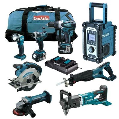 MAKITA LXT 18V 12tlg. Akku Werkzeug Set + DDA460 PT2 Winkelbohrmaschine NEU