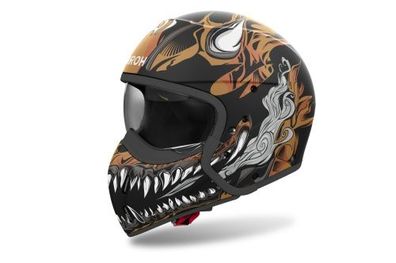 Integralhelm Schutzhelm Crosshelm Motocrosshelm Motorradhelm Rollerhelm Bronze Schwar