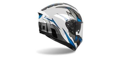 Integralhelm Schutzhelm Crosshelm Motocrosshelm Motorradhelm Rollerhelm Weiß Blau