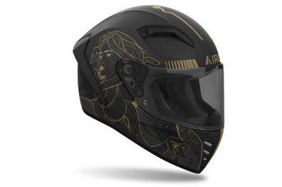 Integralhelm Schutzhelm Crosshelm Motocrosshelm Motorradhelm Rollerhelm Schwarz Gold