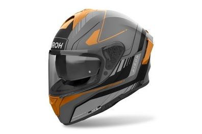 Integralhelm Schutzhelm Crosshelm Motocrosshelm Motorradhelm Rollerhelm Grau Orange