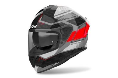 Integralhelm Schutzhelm Crosshelm Motocrosshelm Motorradhelm Rollerhelm Schwarz Rot