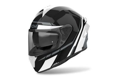 Integralhelm Schutzhelm Crosshelm Motocrosshelm Motorradhelm Rollerhelm Schwarz Weiß