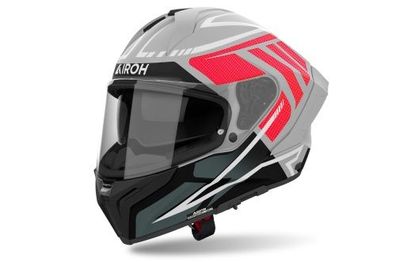 Integralhelm Schutzhelm Crosshelm Motocrosshelm Motorradhelm Rollerhelm Grau Rot