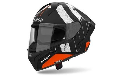 Integralhelm Schutzhelm Crosshelm Motocrosshelm Motorradhelm Rollerhelm Schwar Orange