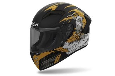 Integralhelm Schutzhelm Crosshelm Motocrosshelm Motorradhelm Rollerhelm Schwarz Gelb