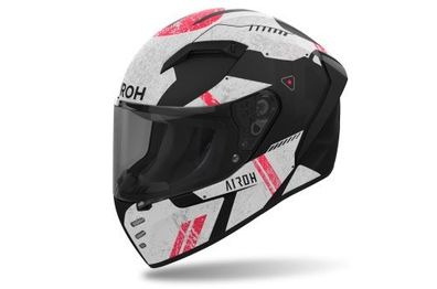 Integralhelm Schutzhelm Crosshelm Motocrosshelm Motorradhelm Rollerhelm Weiß Rot