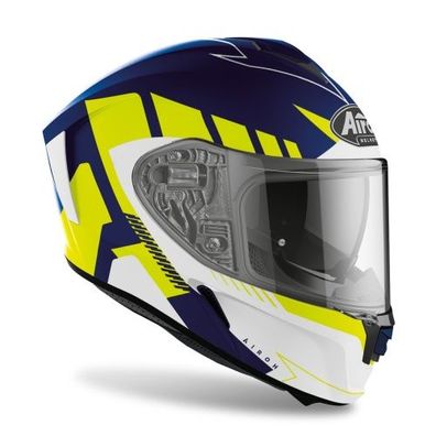 Integralhelm Schutzhelm Crosshelm Motocrosshelm Motorradhelm Rollerhelm Blau Gelb