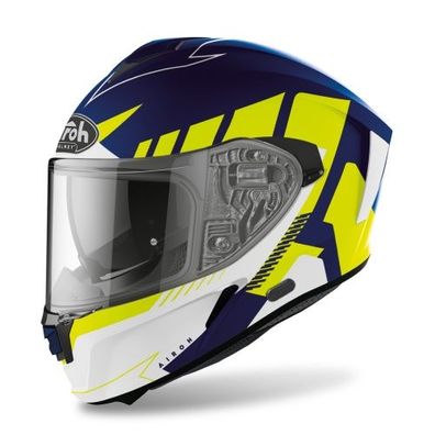 Integralhelm Schutzhelm Crosshelm Motocrosshelm Motorradhelm Rollerhelm Blau Gelb