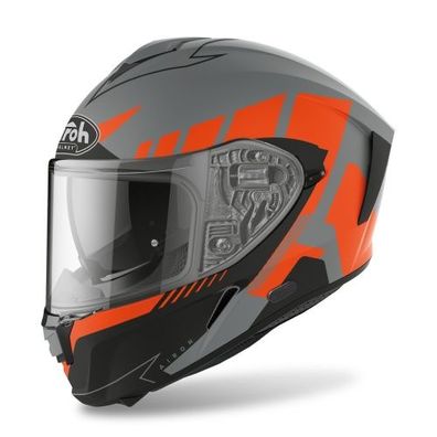 Integralhelm Schutzhelm Crosshelm Motocrosshelm Motorradhelm Rollerhelm Orange Grau