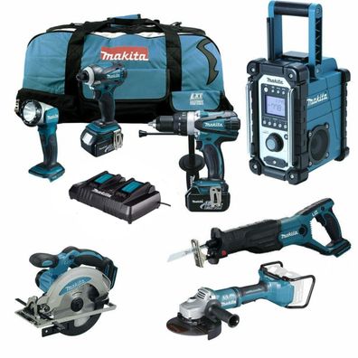 MAKITA DGA700PT2 Akku Winkelschleifer LXT 18V 11tlg. Akku Werkzeug Combo Set