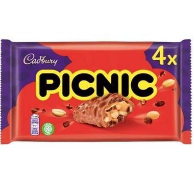 Cadbury Picnic Schokolade Packung mit 4 Stück