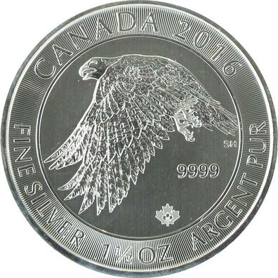 Kanada 2016 - Schneefalke 1,5 Oz Silber*