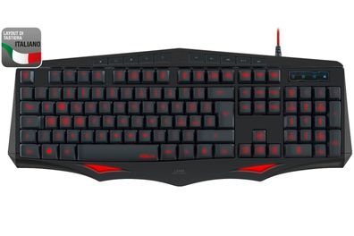 Speedlink LAMIA USB Gaming Tastatur QWERTY LED Italien IT ITA KeyboardLayout