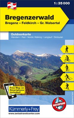 KuF Österreich Outdoorkarte 01 Bregenzerwald 1 : 35 000,