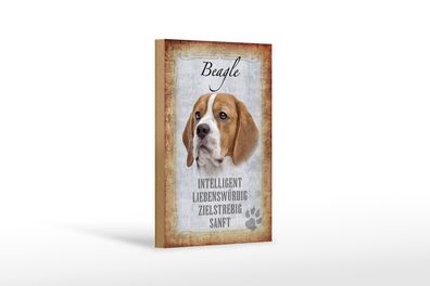 Holzschild Spruch 12x18cm Beagle Hund Schild