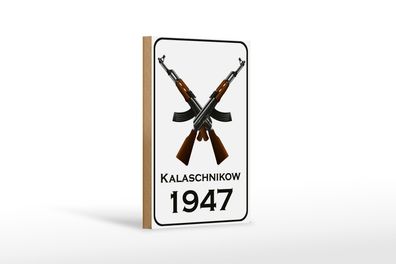 Holzschild Gewehr 12x18cm Kalaschnikow 1947