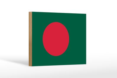 Holzschild Flagge Bangladesch 18x12 cm Flag of Bangladesh Dekoration