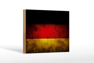 Holzschild Flagge 18x12cm Deutschland Fahne