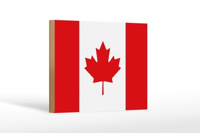 Holzschild Flagge Kanadas 18x12 cm Flag of Canada Dekoration