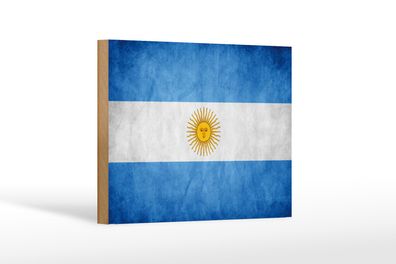 Holzschild Flagge 18x12cm Argentinien Fahne