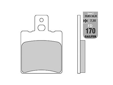 GALFER Bremsbelag "FD170" Satz G1050, Organisch Scooter