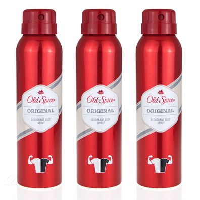 Old Spice Original deo deodorant Bodyspray 3x 150 ml