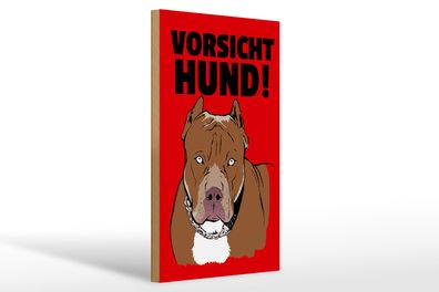 Holzschild Hinweis 20x30cm Vorsicht Hund