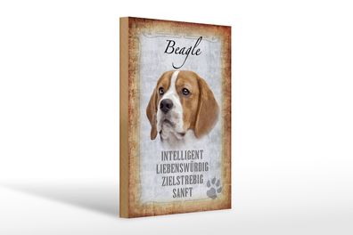 Holzschild Spruch 20x30cm Beagle Hund Schild