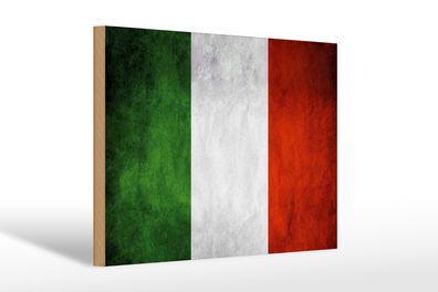 Holzschild Flagge 30x20cm Italien Fahne