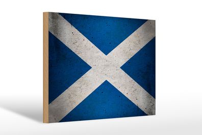 Holzschild Flagge 30x20cm Schottland Fahne