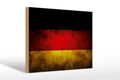 Holzschild Flagge 30x20cm Deutschland Fahne