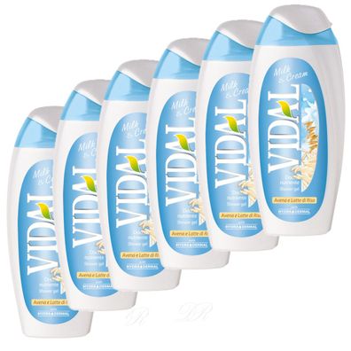 VIDAL Duschgel Milk & Cream 6x 250 ml