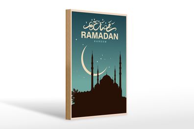 Holzschild Ramadan 20x30cm Kareem Schild