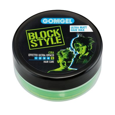 GOMGEL BLOCK STYLE Haarwax Extreme HOLD 100 ml Haarwachs mattierender Effeckt