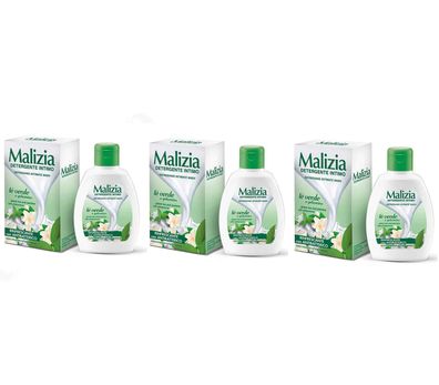Malizia grüner tee & Jasmin Intimseife Flüssigseife 3x 200 ml ohne Parabene