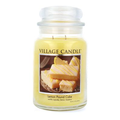 Village Candle Lemon Pound Cake Duftkerze Großes Glas 602 g