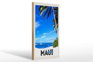 Holzschild Reise 20x30cm Maui Hawaii Insel USA Strand Urlaub