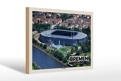 Holzschild Städte Bremen Wasserturm Blumenthal 20x30cm